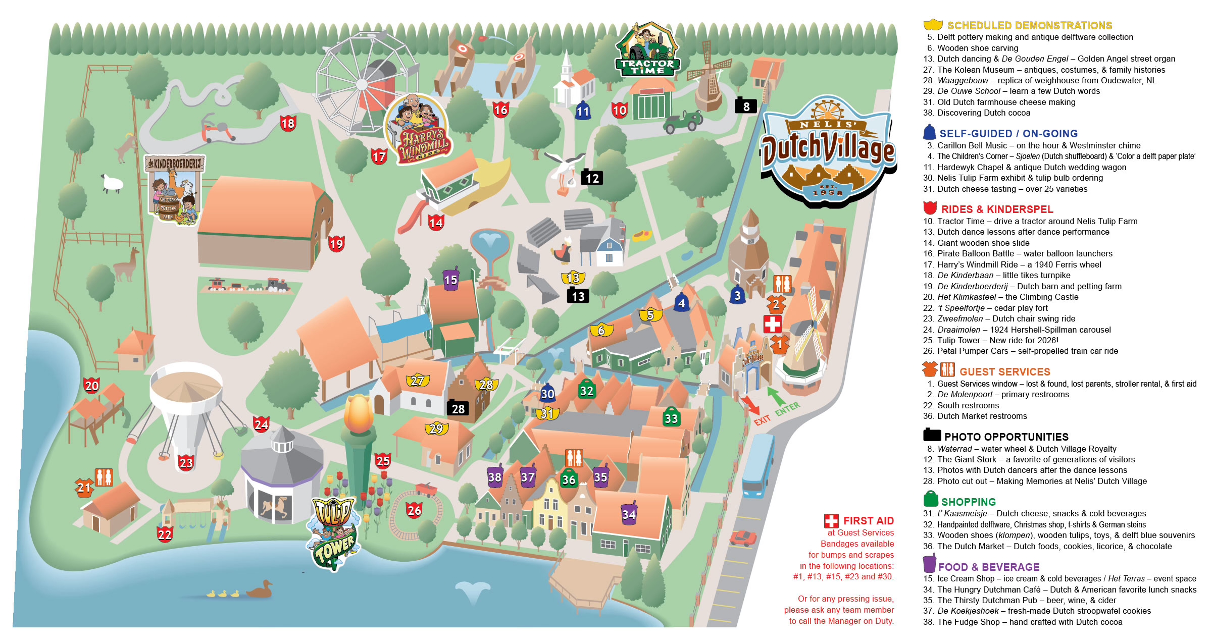 Nelis Dutch Village Holland Michigan Map