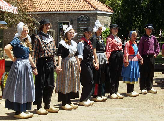 Dancers line up at Dutch Village